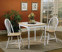 Cinder Windsor Side Chairs Natural Brown and White (Set of 4) - Furniture Land (Milwaukee, WI)