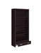 Skylar 5-shelf Bookcase with Storage Drawer Cappuccino - Furniture Land (Milwaukee, WI)