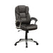 Kaffir Adjustable Height Office Chair Dark Brown and Silver - Furniture Land (Milwaukee, WI)