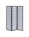 Carrie 3-panel Folding Screen Black and White - Furniture Land (Milwaukee, WI)