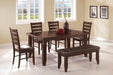 Dalila Ladder Back Side Chairs Cappuccino and Black (Set of 2) - Furniture Land (Milwaukee, WI)