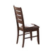 Dalila Ladder Back Side Chairs Cappuccino and Black (Set of 2) - Furniture Land (Milwaukee, WI)