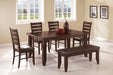 Dalila Tufted Upholstered Dining Bench Cappuccino and Black - Furniture Land (Milwaukee, WI)