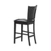 Jaden Upholstered Counter Height Stools Black and Espresso (Set of 2) - Furniture Land (Milwaukee, WI)