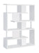 Hoover 5-tier Bookcase White and Chrome - Furniture Land (Milwaukee, WI)