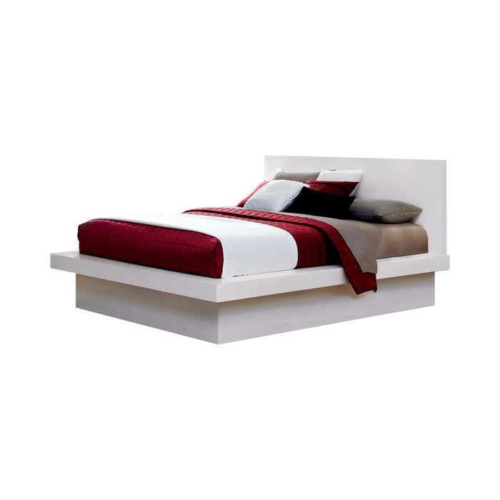 Jessica California King, E.king, & Queen Bed with Storage Headboard Cappuccino - Furniture Land (Milwaukee, WI)