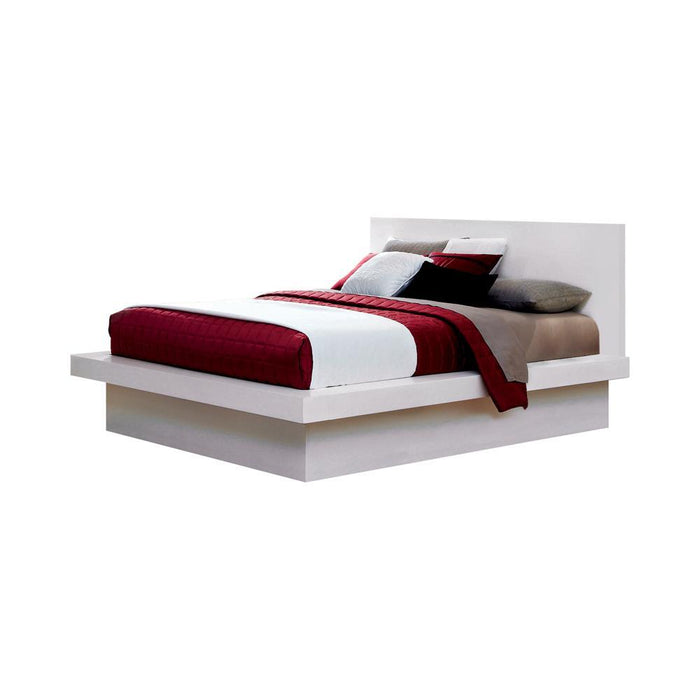 Jessica California King, E.king, & Queen Bed with Storage Headboard Cappuccino - Furniture Land (Milwaukee, WI)