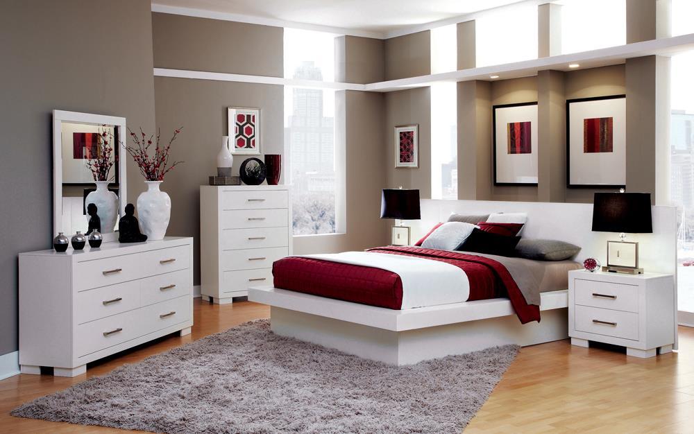 Jessica California King, E.king, & Queen Bed with Storage Headboard Cappuccino - Furniture Land (Milwaukee, WI)
