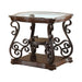 Laney End Table Deep Merlot and Clear - Furniture Land (Milwaukee, WI)