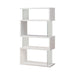 Emelle 4-tier Bookcase White and Clear - Furniture Land (Milwaukee, WI)
