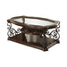 Laney Coffee Table Deep Merlot and Clear - Furniture Land (Milwaukee, WI)