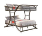 Stephan Full Over Full Bunk Bed Gunmetal - Furniture Land (Milwaukee, WI)