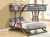 Stephan Full Over Full Bunk Bed Gunmetal - Furniture Land (Milwaukee, WI)