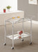 Shadix 2-tier Serving Cart with Glass Top Chrome and Clear - Furniture Land (Milwaukee, WI)