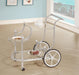 Sarandon 3-tier Serving Cart Chrome and Clear - Furniture Land (Milwaukee, WI)