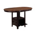 Lavon Oval Counter Height Table Light Chestnut and Espresso - Furniture Land (Milwaukee, WI)