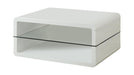 Elana Rectangle 2-shelf Coffee Table Glossy White - Furniture Land (Milwaukee, WI)