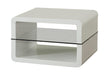 Elana Square 2-shelf End Table Glossy White - Furniture Land (Milwaukee, WI)