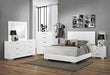 Felicity Eastern King, Queen, & Cal.King Panel Bed Glossy White - Furniture Land (Milwaukee, WI)