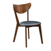 Jedda Upholstered Dining Chairs Dark Walnut and Black (Set of 2) - Furniture Land (Milwaukee, WI)