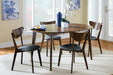 Jedda Upholstered Dining Chairs Dark Walnut and Black (Set of 2) - Furniture Land (Milwaukee, WI)