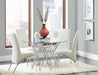 Bishop Upholstered Side Chairs White and Chrome (Set of 2) - Furniture Land (Milwaukee, WI)
