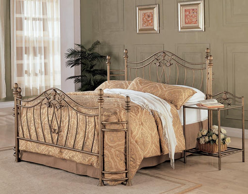 Sydney Eastern King & Queen Bed Antique Brushed Gold - Furniture Land (Milwaukee, WI)