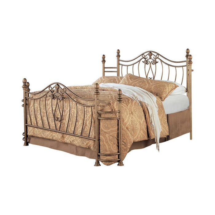 Sydney Eastern King & Queen Bed Antique Brushed Gold - Furniture Land (Milwaukee, WI)
