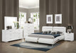 Jeremaine California King, E.King, & Queen Upholstered Bed White - Furniture Land (Milwaukee, WI)