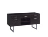 Lawtey 5-drawer Credenza with Adjustable Shelf Cappuccino - Furniture Land (Milwaukee, WI)