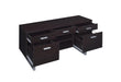 Lawtey 5-drawer Credenza with Adjustable Shelf Cappuccino - Furniture Land (Milwaukee, WI)