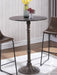 Oswego Round Bar Table Dark Russet and Antique Bronze - Furniture Land (Milwaukee, WI)
