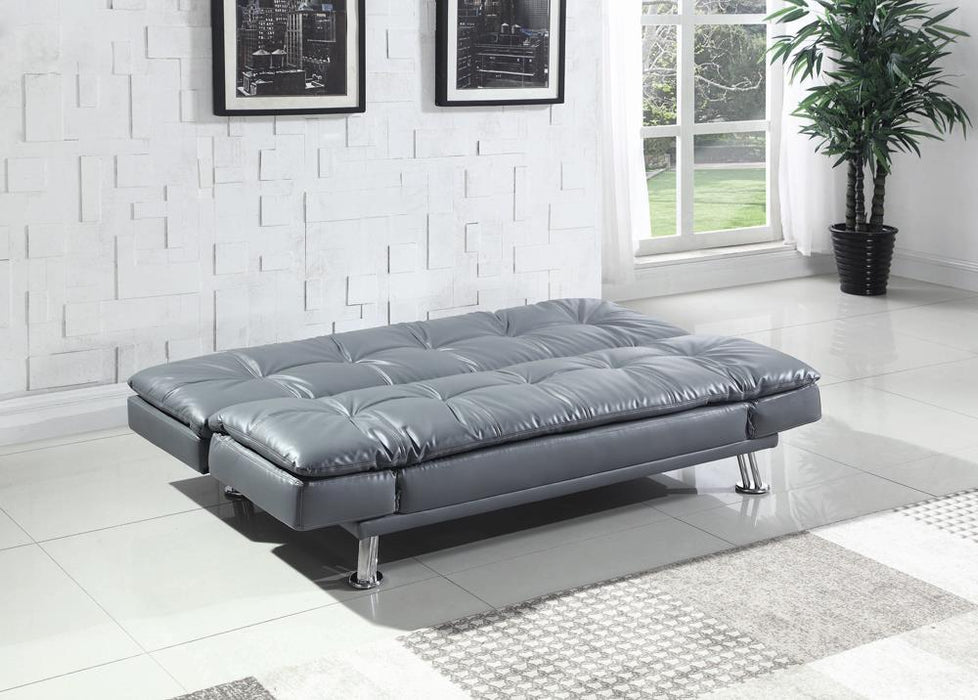 Dilleston Tufted Back Upholstered Sofa Bed Grey - Furniture Land (Milwaukee, WI)