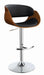 Dana Adjustable Bar Stool Black and Chrome - Furniture Land (Milwaukee, WI)
