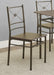 Anna 5-piece Rectangular Dining Set Dark Bronze - Furniture Land (Milwaukee, WI)