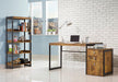 Estrella Writing Desk Antique Nutmeg and Gunmetal - Furniture Land (Milwaukee, WI)