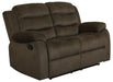 Rodman Pillow Top Arm Motion Loveseat Olive Brown - Furniture Land (Milwaukee, WI)