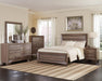 Kauffman California King, E.king, & Queen Panel Bed Washed Taupe - Furniture Land (Milwaukee, WI)