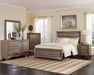 Kauffman California King, E.king, & Queen Panel Bed Washed Taupe - Furniture Land (Milwaukee, WI)