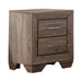 Kauffman 2-drawer Nightstand Washed Taupe - Furniture Land (Milwaukee, WI)