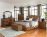 Laughton Hand-Woven Banana Leaf California King, E.King, & Queen Bed Amber - Furniture Land (Milwaukee, WI)