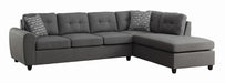 Stonenesse Tufted Sectional Grey - Furniture Land (Milwaukee, WI)