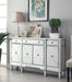 Aconitum 4-door Wine Cabinet Clear Mirror - Furniture Land (Milwaukee, WI)