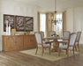 Florence Round Pedestal Dining Table Rustic Smoke - Furniture Land (Milwaukee, WI)
