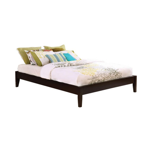 Hounslow California King, E.King, & Queen Universal Platform Bed Cappuccino - Furniture Land (Milwaukee, WI)