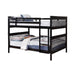 Chapman Full Over Full & Twin Over Full Bunk Bed Black & White - Furniture Land (Milwaukee, WI)