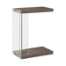 Colby Accent Table Weathered Grey and Clear - Furniture Land (Milwaukee, WI)