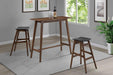 Finnick Tapered Legs Bar Stools Dark Grey and Walnut (Set of 2) - Furniture Land (Milwaukee, WI)