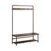 Alise Hall Tree with 5 Coat Hooks Chestnut and Dark Bronze - Furniture Land (Milwaukee, WI)
