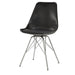 Juniper Armless Dining Chairs Black and Chrome (Set of 2) - Furniture Land (Milwaukee, WI)